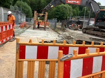 Drainage wurde verlegt.