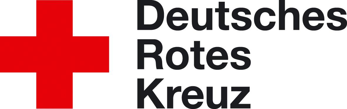 Logo DRK Ortsverein Rosenfeld, Rotes Kreuz links Schrift rechts: Deutsches Rotes Kreuz