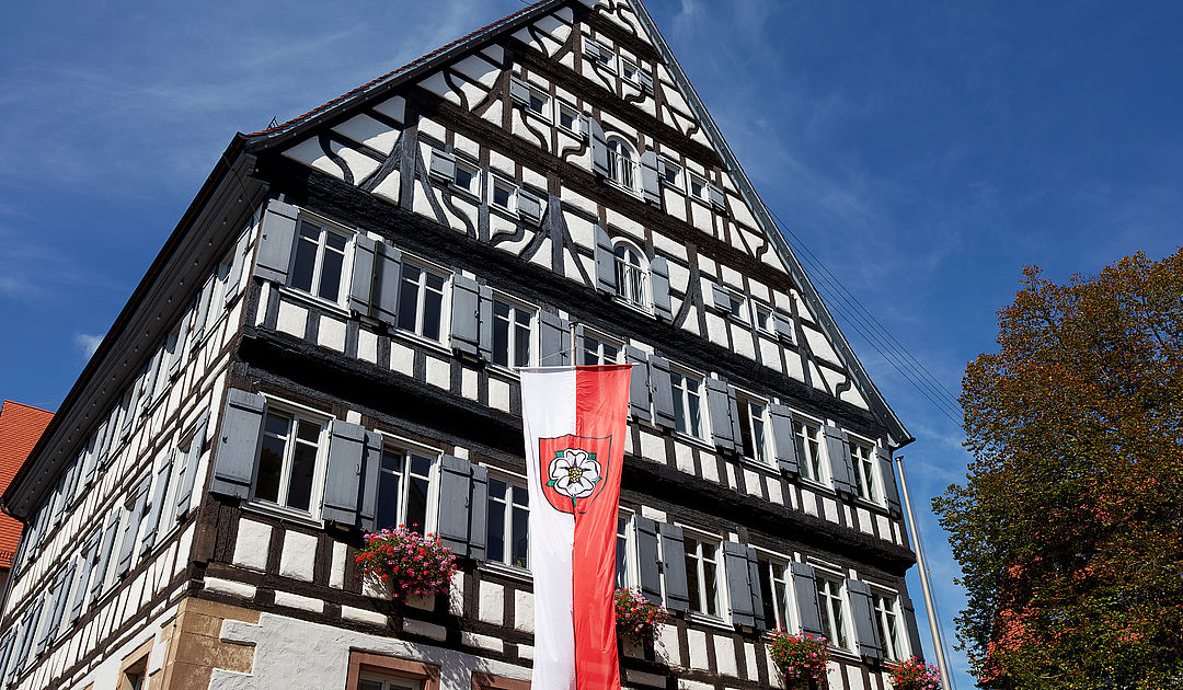 Blick auf Rathaus